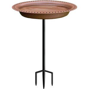 Extra-Large Freestanding Birdbaths Bowl, Detachable Decoration Spa with stake